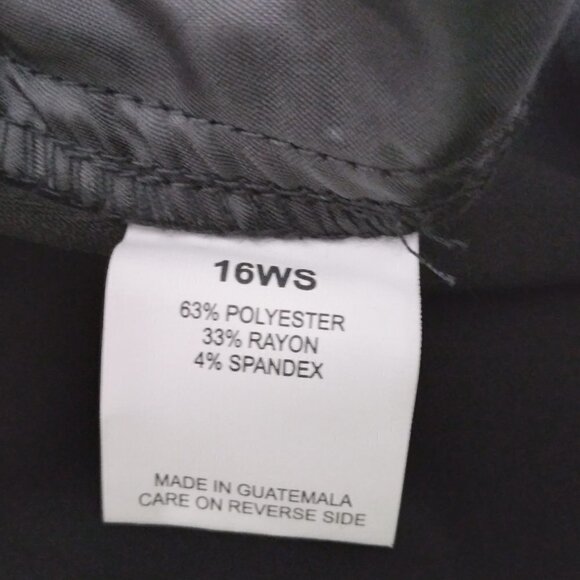 Briggs | All Around Comfort Straight-Leg Pant Black Elastic Waist | Size 16W - Picture 5 of 7